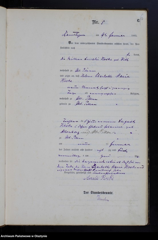 image.from.unit.number "Sterbe-Haupt-Register Nr 1 - 106"