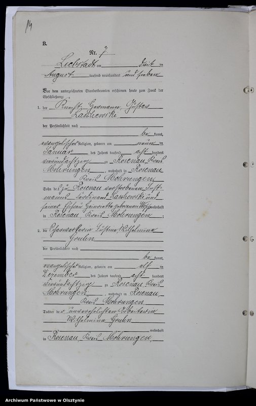 image.from.unit.number "Heirats-Neben-Register Nr 1 - 19"