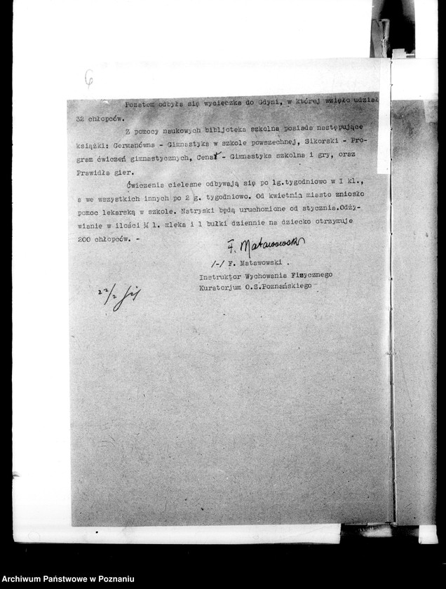 Obraz 10 z jednostki "[Sprawozdania z wizytacji wychowania fizycznego w szkołach powszechnych i zawodowych]"