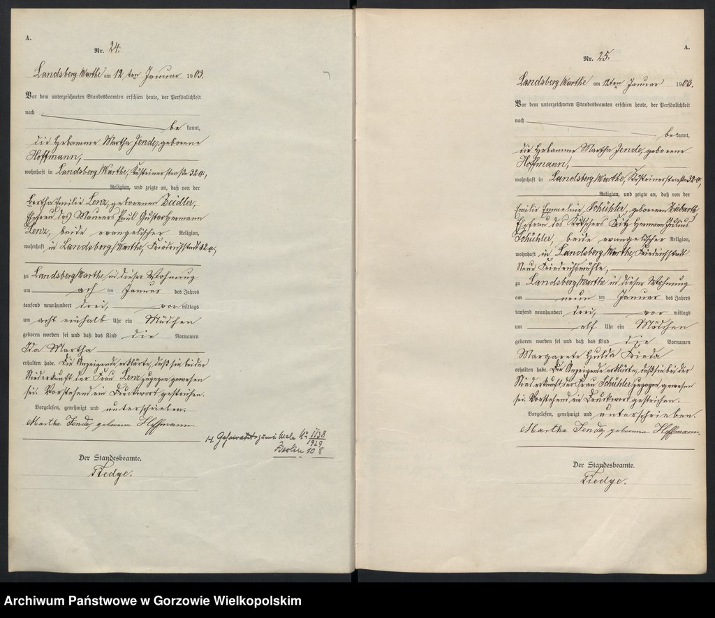 Obraz 15 z jednostki "Geburts Register"