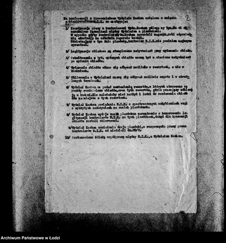 Obraz 5 z jednostki "[Instrukcje kontrolne, regulaminy Najwyższej Izby Kontroli, protokoły posiedzeń, spisy pracowników, listy obecności]"