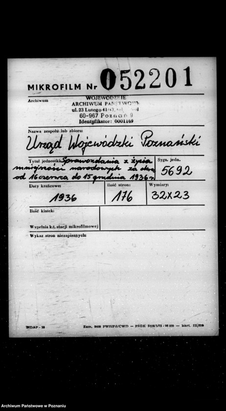 Obraz 2 z jednostki "Sprawozdania z życia mniejszości narodowych za okres od 16 czerwca do 15 grudnia 1936 r."