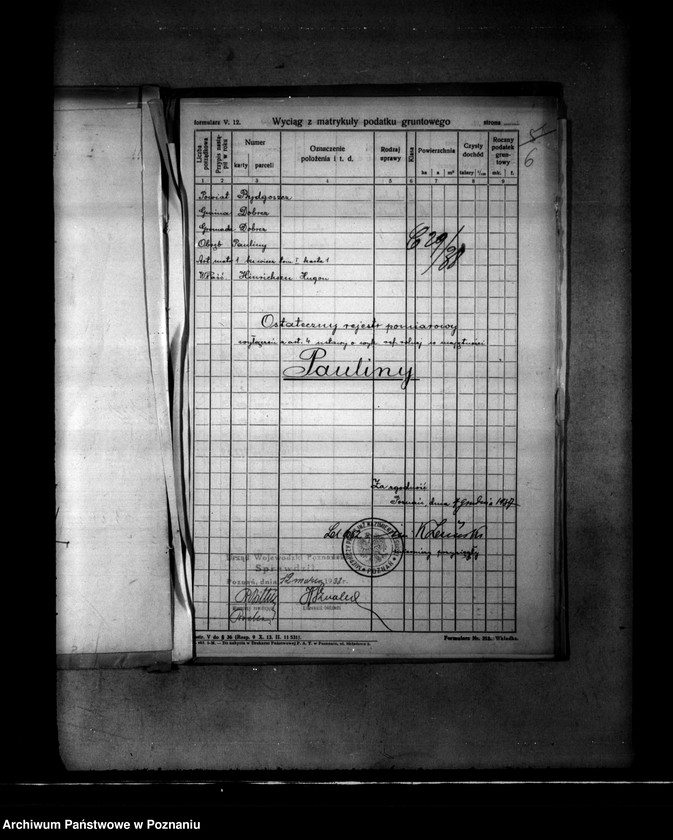 image.from.unit.number "Rejestr pomiarowy wyłączeń z art. 4 ustawy o wykonaniu reformy rolnej majątku Pauliny powiatu bydgoskiego"