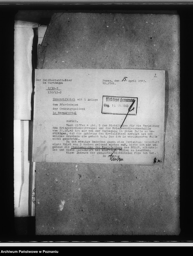 Obraz 6 z jednostki "Kriegsverdienstkreuze- SS. Und Polizei"