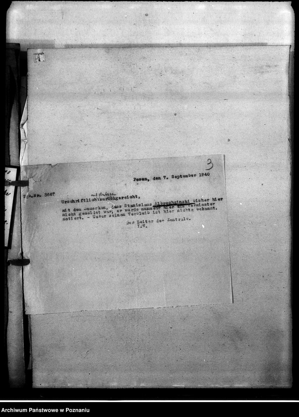 Obraz 7 z jednostki "Korespondencja w sprawie miejscowych Niemców, którzy zginęli w 1939 roku A - J"