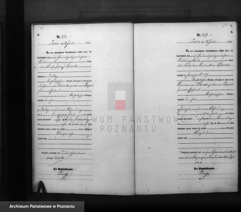 Obraz 15 z jednostki "Księga urodzeń t. II"