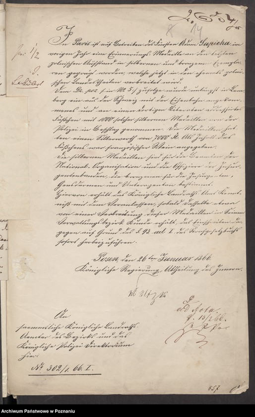 image.from.unit.number "Briefwechsel mit dem Oberpräsidenten, dem Ministerium des Innern und der Regierung betr. die allgemeine politische Lage"