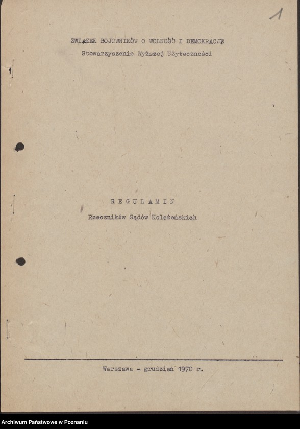 Obraz 9 z jednostki "Regulamin Rzeczników Sądów Koleżeńskich."