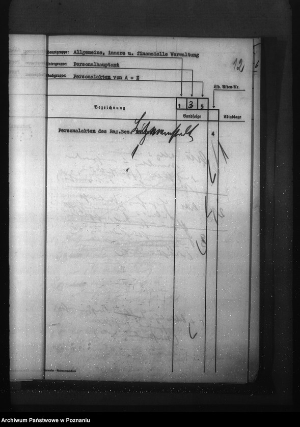 Obraz 16 z jednostki "Aktenverzeichnis- Personalhauptamt"