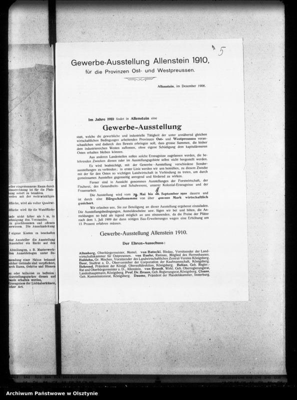 image.from.unit.number "Allenstein, Gewerbeausstellung 1910"