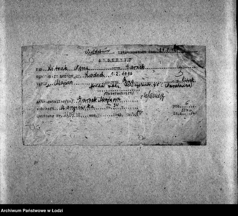 Obraz 6 z jednostki "[Wyciągi z rejestrów urodzin, ślubów i inne]"