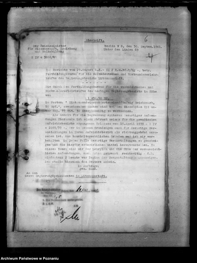 Obraz 10 z jednostki "Haushaltswesen. Mittel für Schülerheime. Reichsbeihilfen an Schüler"