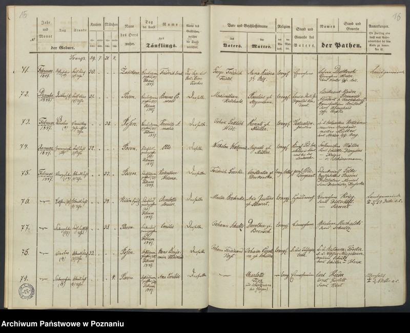 Obraz 11 z jednostki "[Akta urodzeń i chrztów, zapowiedzi i ślubów, zgonów i pogrzebów]"