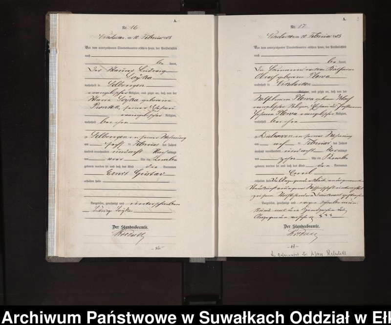 image.from.unit.number "Geburts-Haupt-Register des Königlichen Preussischen Standes-Amtes Nikolaiken Kreis Sensburg"