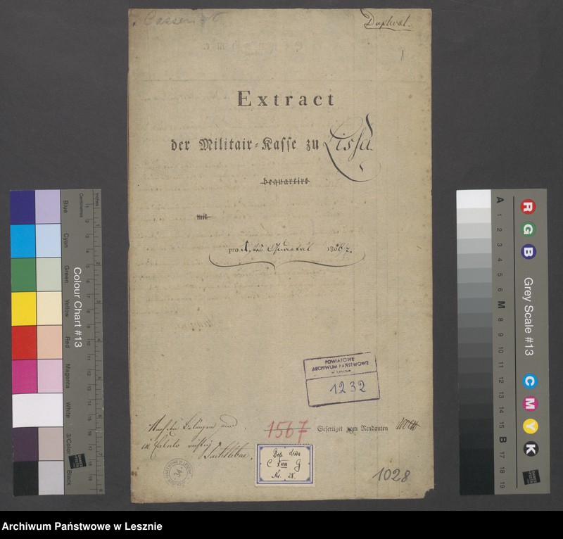 Obraz 3 z jednostki "[Extrakt der Militärkasse zu Lissa]"