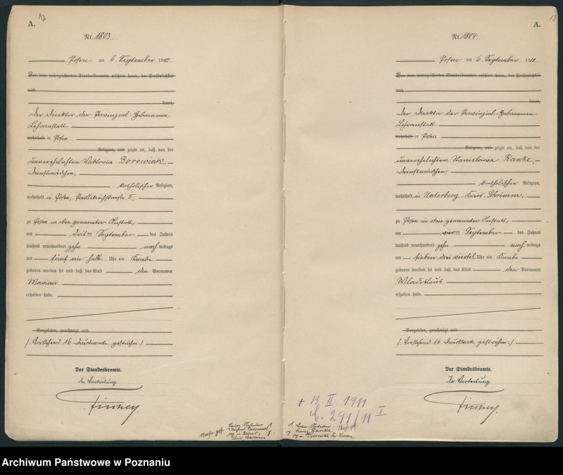 Obraz 9 z jednostki "Księga miejscowa urodzeń tom IV [Rejestr główny urodzeń]"