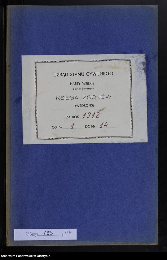 image.from.unit.number "Sterbe-Neben-Register Nr 1 - 14 [ Księga zgonów - wtóropis ]"