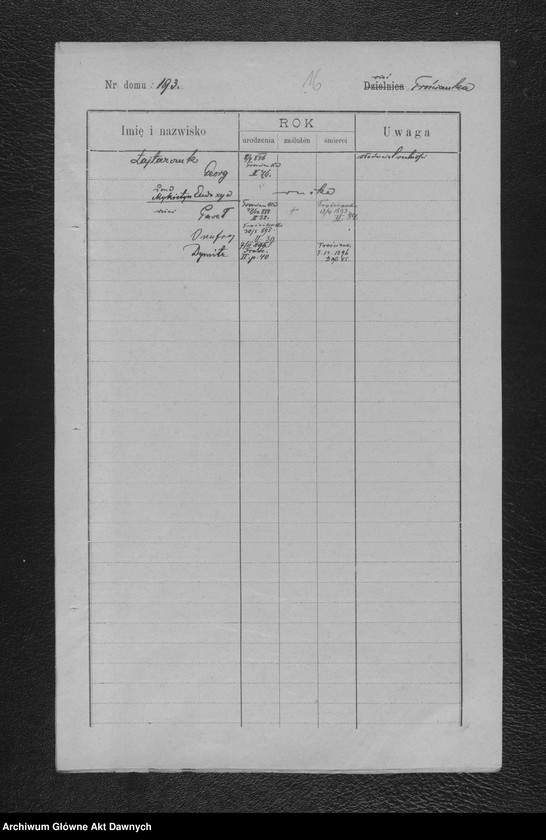 Obraz 19 z jednostki "Parafia: Kołomyja. Dekanat: Kołomyja. Status animarum pro pago Trościanka. [Spis imienny parafian dla wsi Trościanka]."