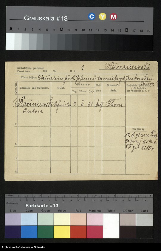 image.from.unit.number "Karty meldunkowe: Baciniewski - Baeck"