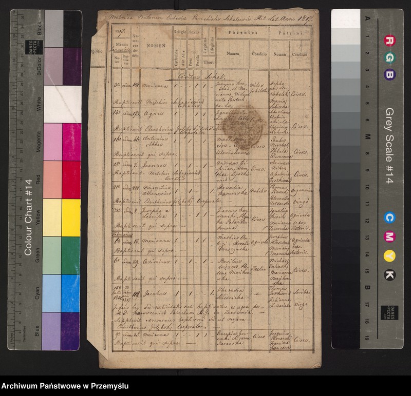 image.from.unit.number "[Odpisy ksiąg urodzeń, małżeństw, zgonów parafii rzymskokatolickiej Sokal z 1817 roku]"