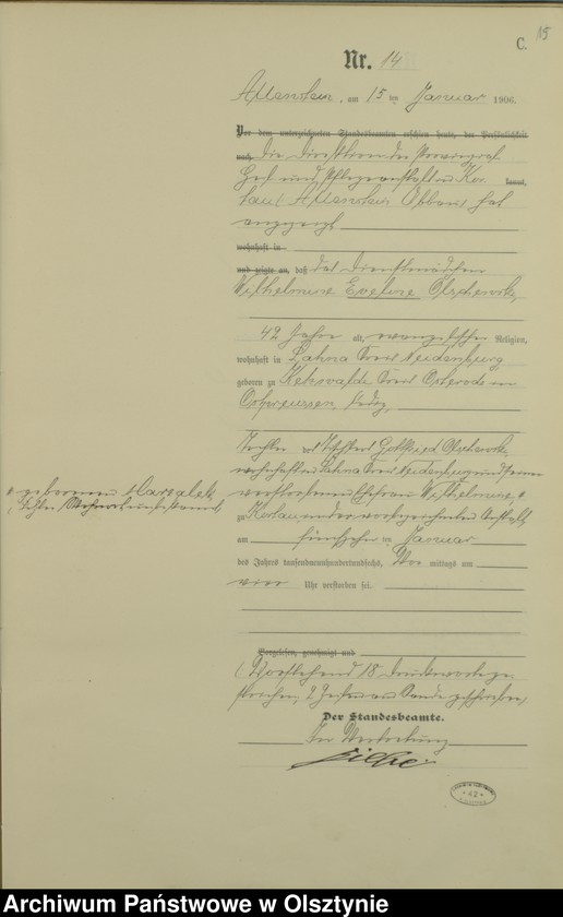 image.from.unit.number "Sterbe-Haupt-Register Tom I, Nr 1-397"