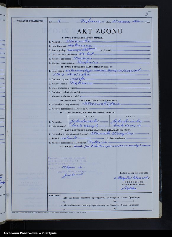 image.from.unit.number "Księga akt zgonu Nr 1 - 19, 1 - 25, 1-31, 1-35, 1-13, 1-22, 1-33; /przepisana w języku polskim z oryginału niemieckiego w dniach 14.07.1961 - 18.07.1961/"