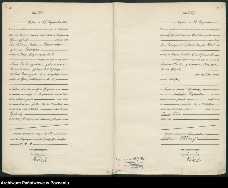 Obraz 7 z jednostki "Księga miejscowa urodzeń tom V -VI [Rejestr główny urodzeń]"