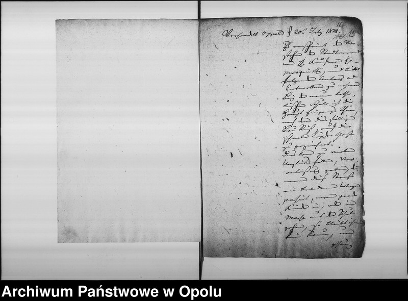 Obraz 15 z jednostki "Acta des Magistrats zu Oppeln betreffend den Proceß gegen den Königl[ichen] Fiscus wegen der Bau Kosten Beiträge, zu dem im Jahr 1818/19 neuerbauten katholischen Schul Gebäude zu Oppeln"