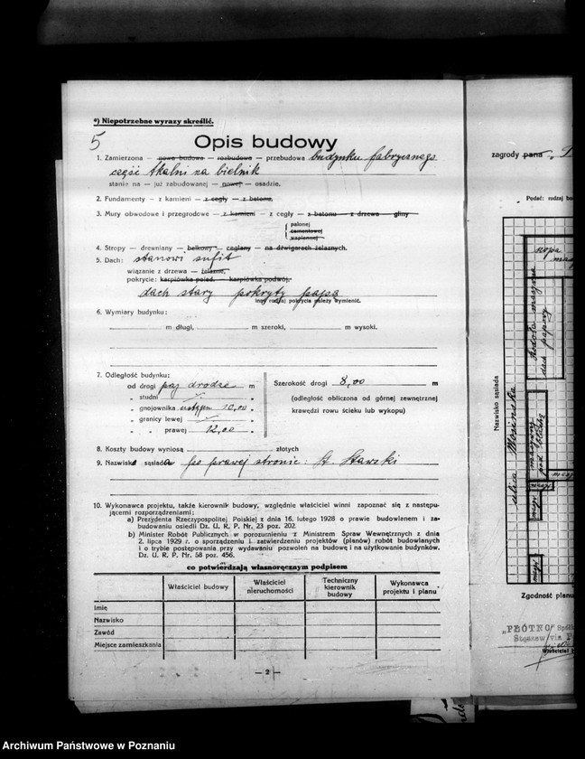 Obraz 9 z jednostki "Zatwierdzenie zakładu przemysłowego Płótno Spółka Firma Płótno Stęszew powiat poznański"