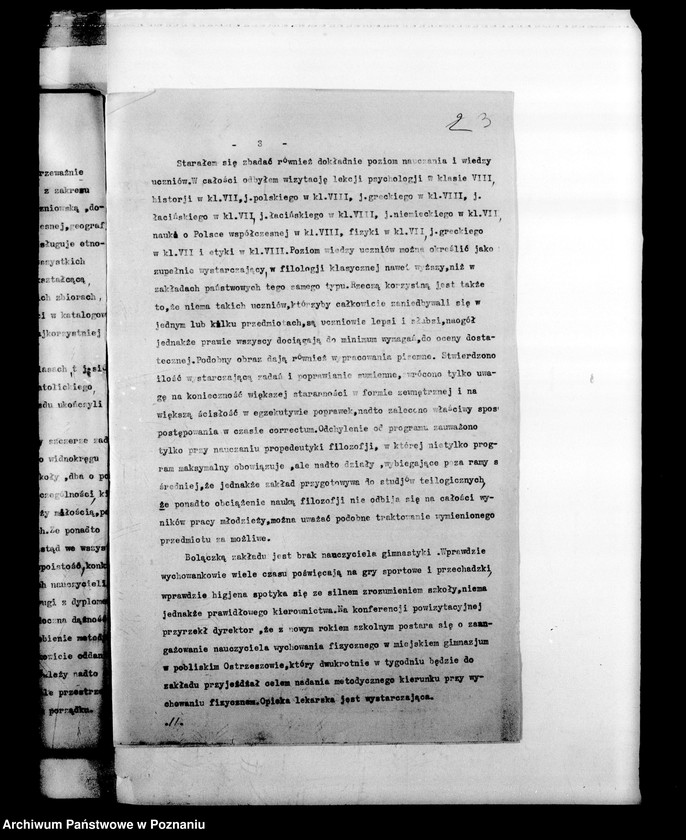 Obraz 6 z jednostki "Prywatne Liceum Męskie Towarzystwa Salezjańskiego- Marszałki- [protokoły powizytacyjne, sprawozdania roczne szkoły]"