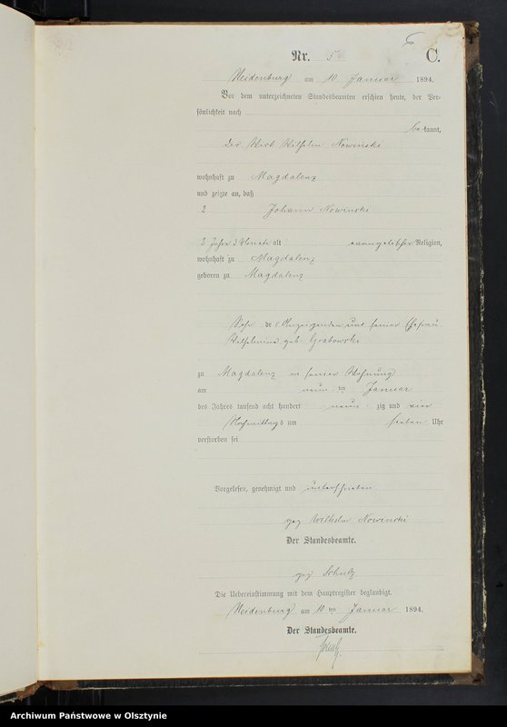 image.from.unit.number "Sterbe-Neben-Register Nr 1 - 71"