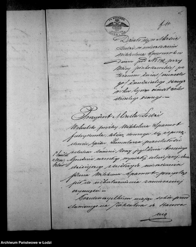 Obraz 19 z jednostki "Akta tyczące się ustanowienia opieki nad nieletnimi dziećmi po Emilii z Wangerów Sparwart"