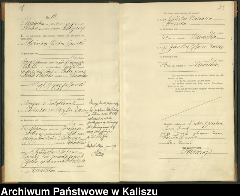 Obraz 16 z jednostki "[Księga małżeństw]"
