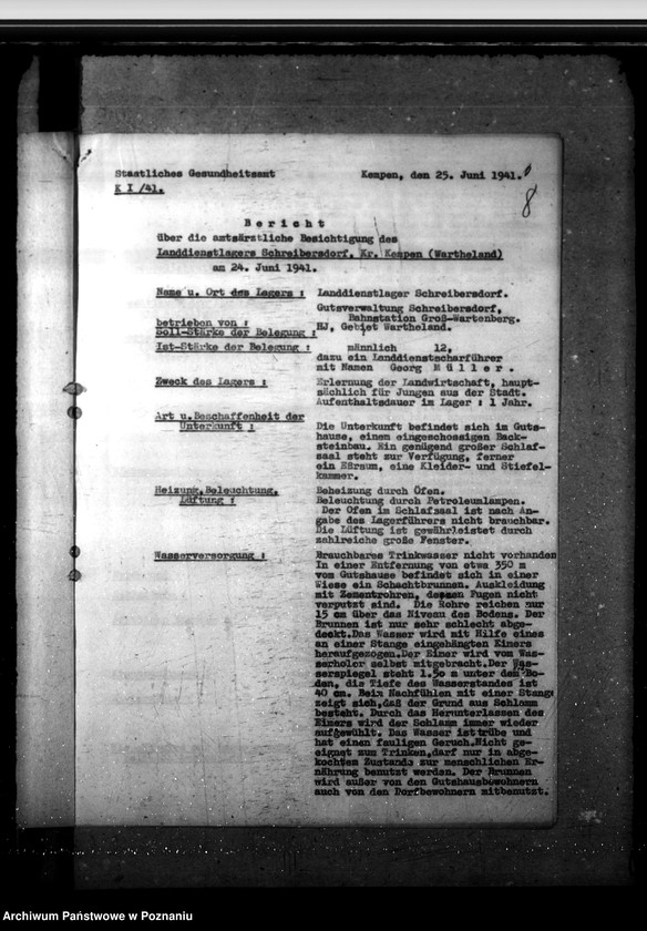 Obraz 13 z jednostki "Amtsätrztliche Überwachung der K. L. V. - und Landdienstalager, Hitlerjungendlager"