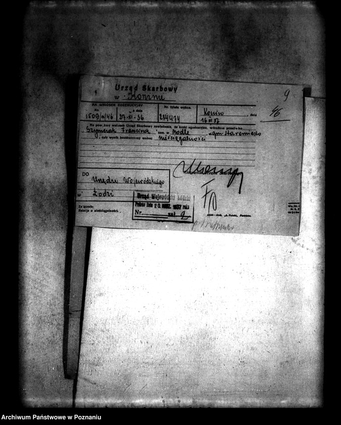 Obraz 13 z jednostki "Wymiar opłat i należności za scalenie gruntów wsi Modła Wielka i Mała powiat"