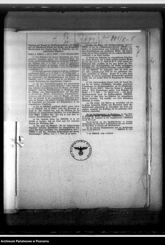 Obraz 11 z jednostki "Przepisy i korespondencja w sprawie dzienników urzędowych, ksiąg adresowanych itp.."