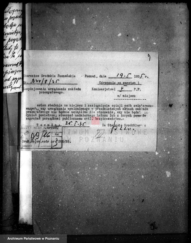 Obraz 13 z jednostki "Zatwierdzenie zakładu przemysłowego /fabr. cieplarń/ Firma Höntsch w Poznaniu"