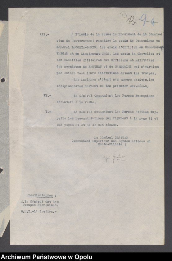 Obraz 15 z jednostki "Sorties /Korespondencja własna wychodząca, pisma, zarządzenia, potwierdzenia telefoniczne, instrukcje, sprawozdania/ 1.11.1920-31.01.1921"