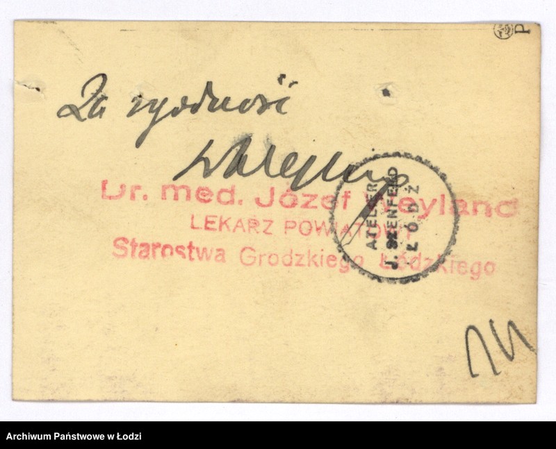 Obraz 17 z jednostki "Zyw Izaak - lekarz - akta rejestracyjne"