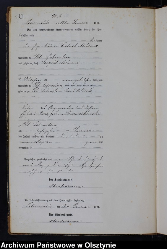 image.from.unit.number "Sterbe-Neben-Register Nr 1 - 27"