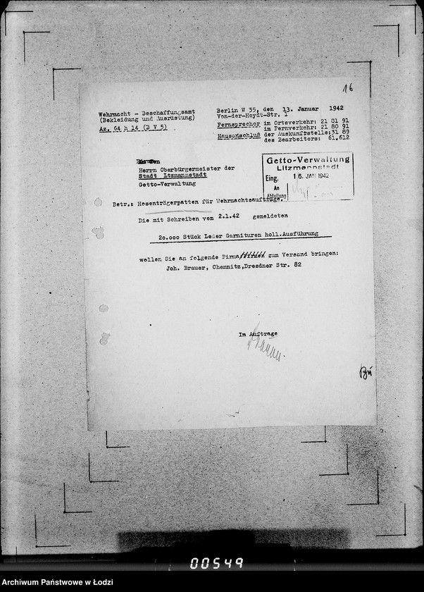 Obraz 20 z jednostki "Hosenträge-Palten [Zamówienia, rachunki, kalkulacje]"