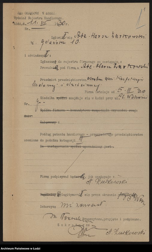 Obraz 3 z jednostki "Abe Hersz Żukowski- drobna sprzedaż konfekcji ludowej i dziecinnej"