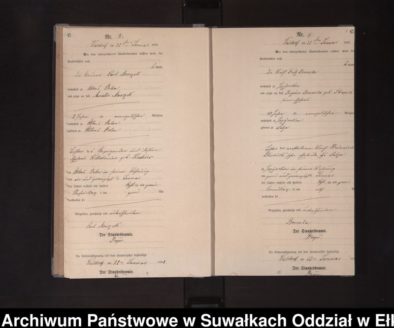 image.from.unit.number "Sterbe-Neben-Register des Königlich Preussischen Standes-Amtes Orlen Kreis Loetzen"