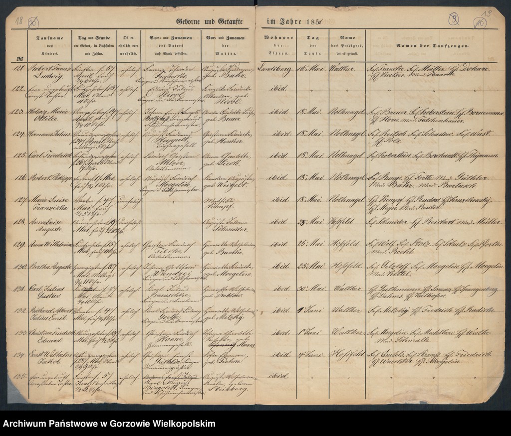 image.from.unit.number "Duplikate der St. Marienkirche zu Landsberg an der Warthe (zawiera też księgę zgonów Konkordien Kirche z 1851 r.)"