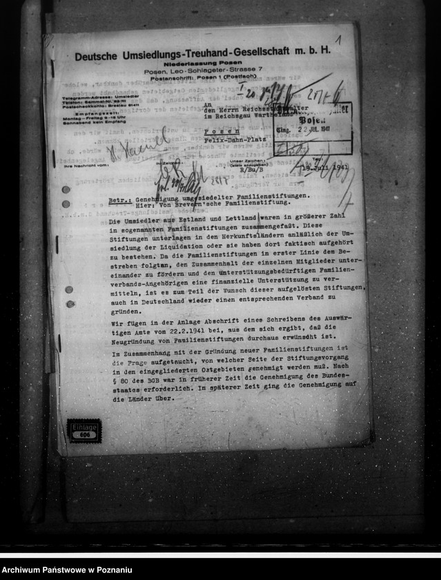 Obraz 5 z jednostki "Wiedererrichtung von ehemaligen baltischen Familienstiftungen"