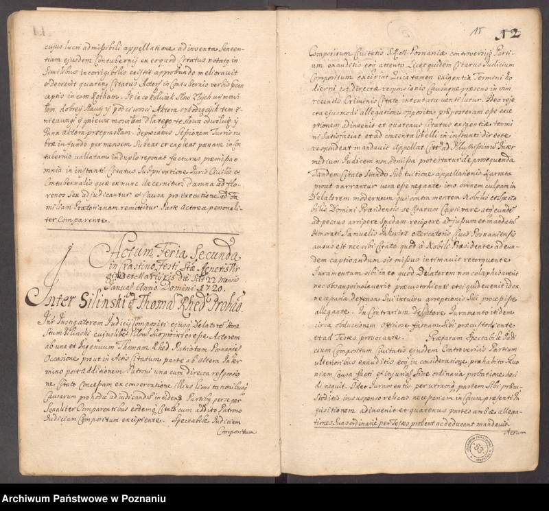 Obraz 15 z jednostki "Acta consularia civitatis SRMtis Posnaniae."