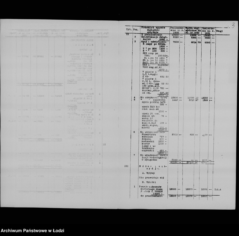 Obraz 6 z jednostki "Zamierzenia skarbowe na rok 1931"