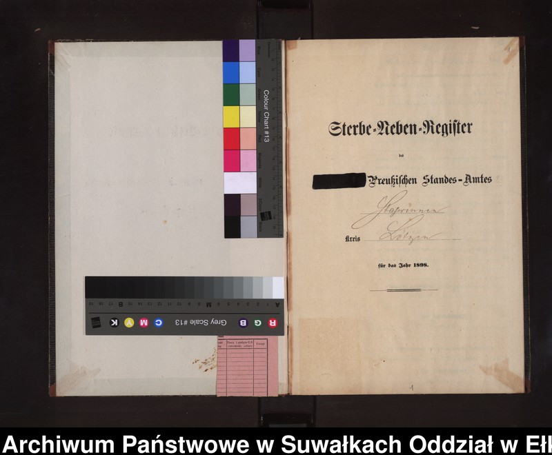 image.from.unit.number "Sterbe-Neben-Register des Preussischen Standes-Amtes Stasswinnen Kreis Lötzen"
