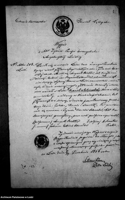 Obraz 10 z jednostki "Akta tyczące się rady familijnej i spisu inwentarza pozostałego po zmarłych Karolu i Annie Juliannie Schnabel"