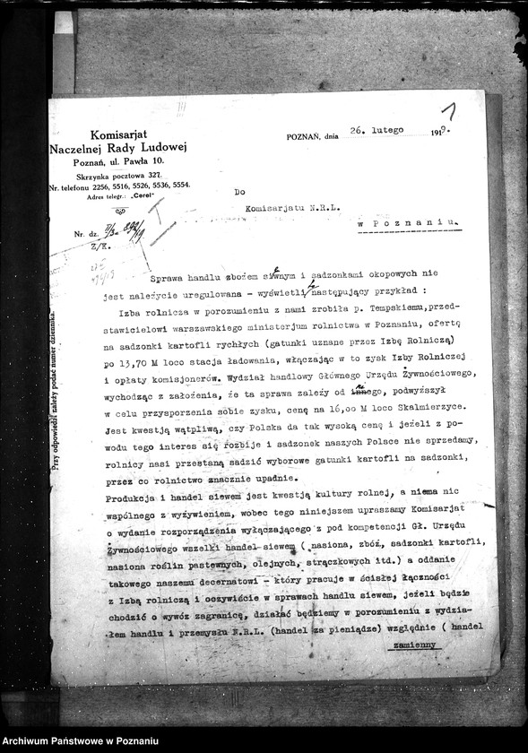 Obraz 5 z jednostki "Ceny zboża [i ziemiopłodów]"